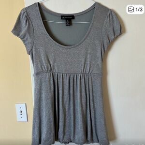 INC International Concepts Gray Blouse